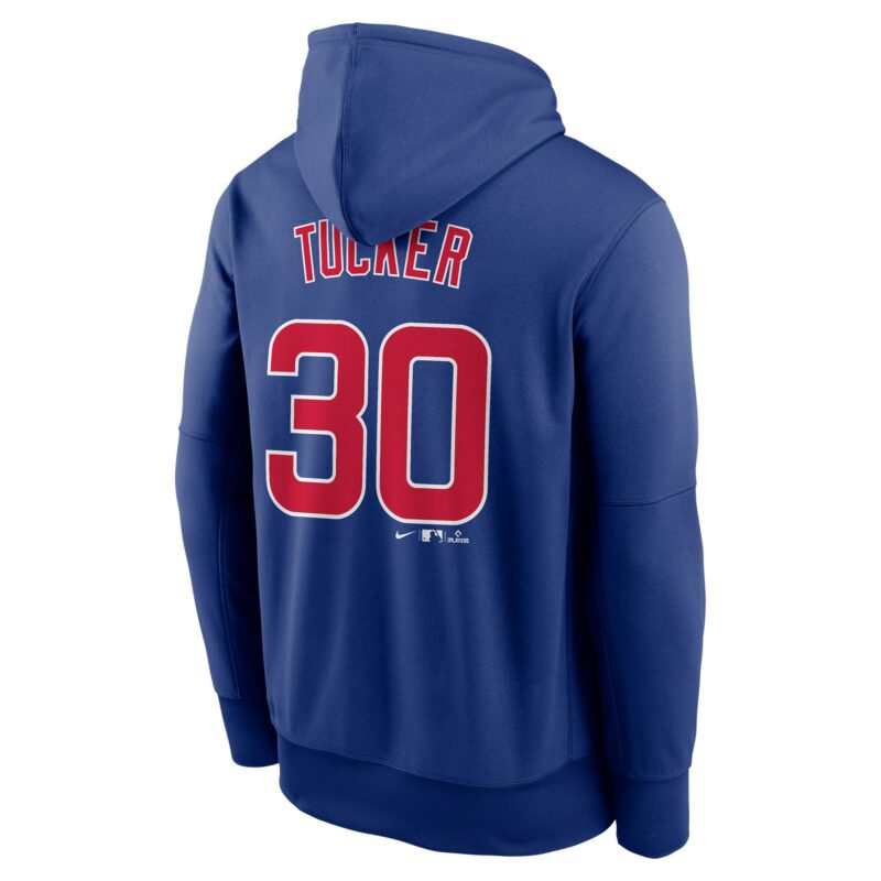 Kyle Tucker Chicago Cubs Player Name & Number Pullover Hoodie - Blue - Image 3
