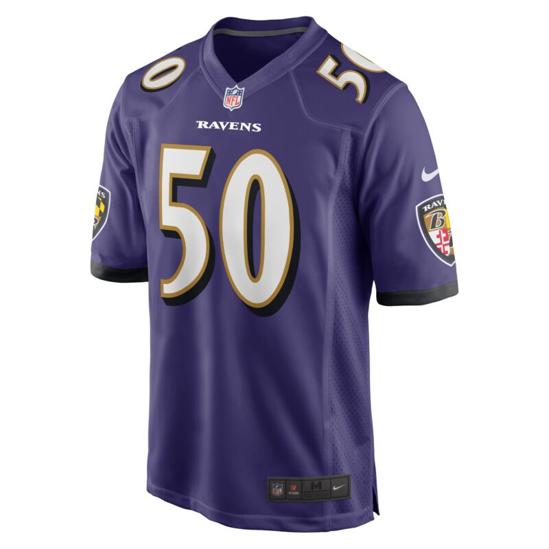 Kyle Van Noy Baltimore Ravens Game Jersey - Purple - Image 2