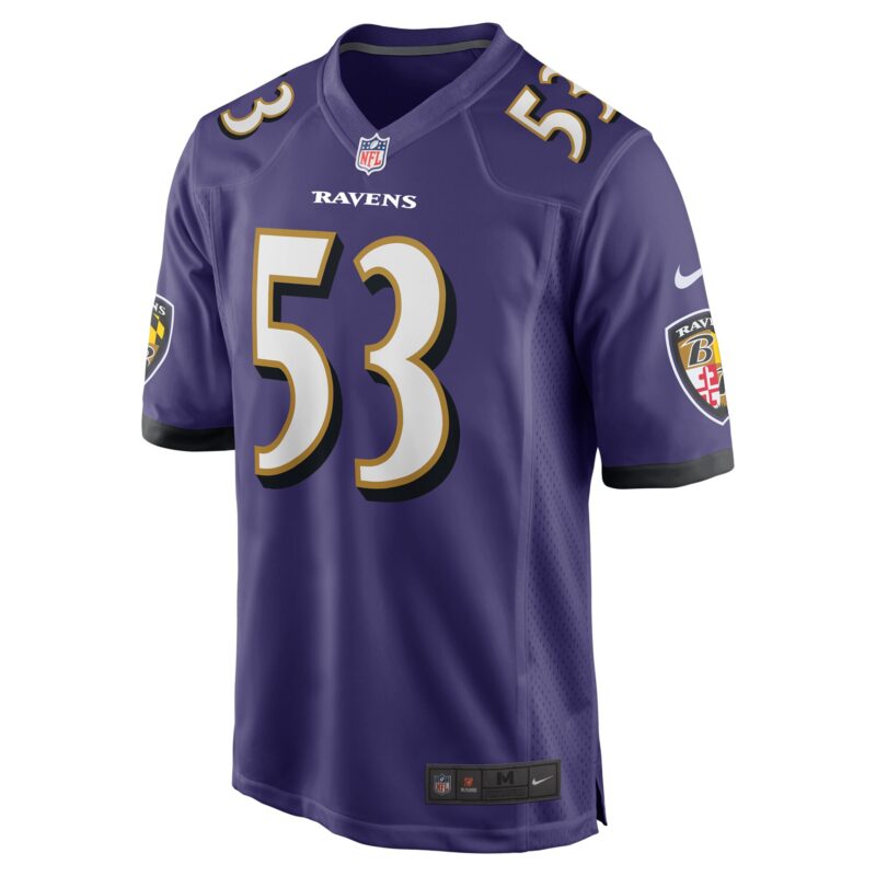 Kyle Van Noy Baltimore Ravens Team Game Jersey - Purple - Image 2