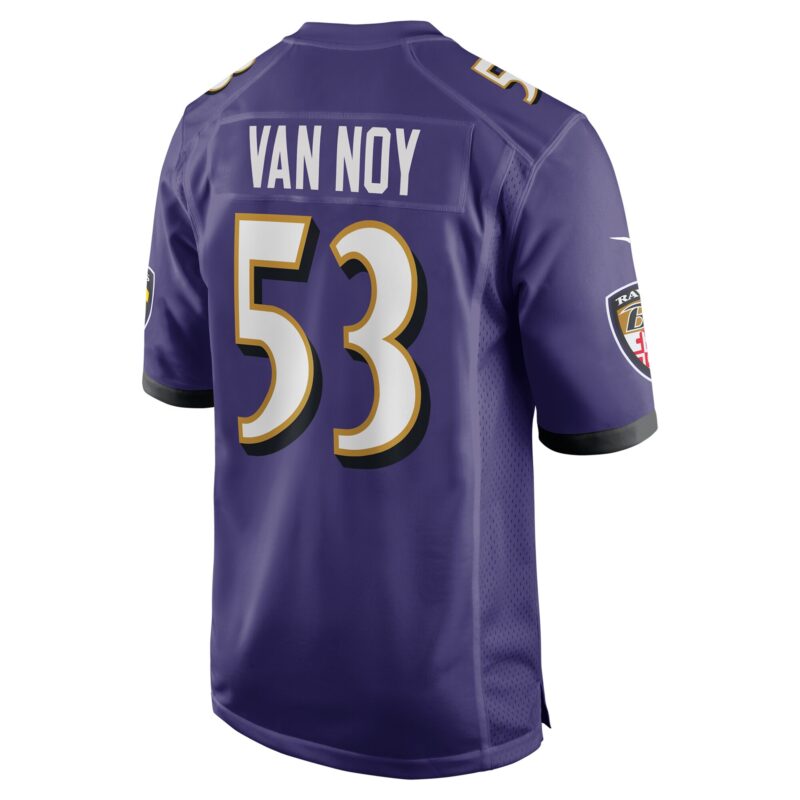 Kyle Van Noy Baltimore Ravens Team Game Jersey - Purple - Image 3