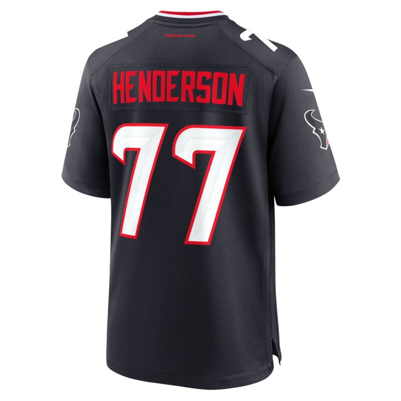 LaDarius Henderson Houston Texans Game Jersey - Navy - Image 3