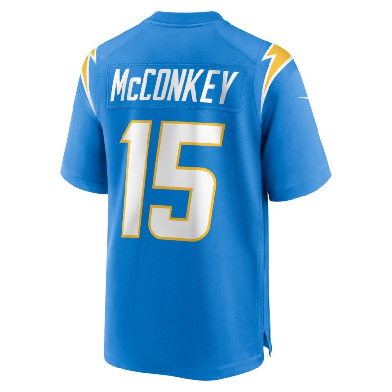 Ladd McConkey Los Angeles Chargers Player Game Jersey - Powder Blue - Image 3
