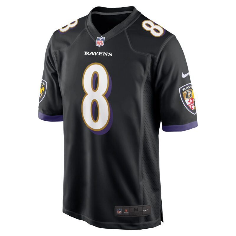 Lamar Jackson Baltimore Ravens Alternate Game Jersey - Black - Image 2