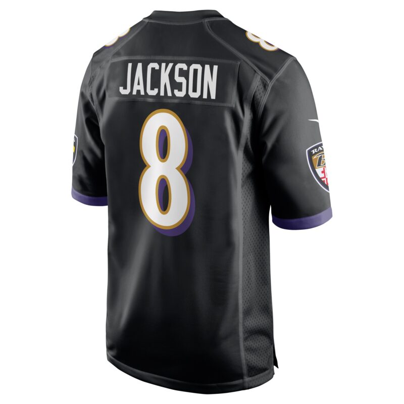 Lamar Jackson Baltimore Ravens Alternate Game Jersey - Black - Image 3