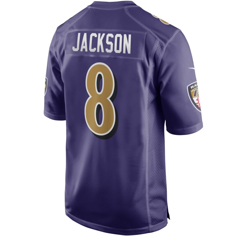 Lamar Jackson Baltimore Ravens Alternate Game Jersey - Purple - Image 3