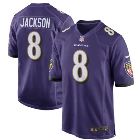 Lamar Jackson Baltimore Ravens Game Player Jersey - Purple