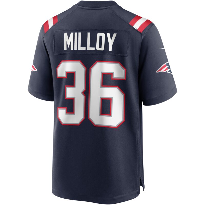 Lawyer Milloy New England Patriots Game Retired Player Jersey - Navy - Image 3