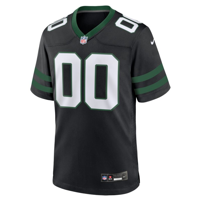 New York Jets Alternate Custom Game Jersey - Legacy Black - Image 2