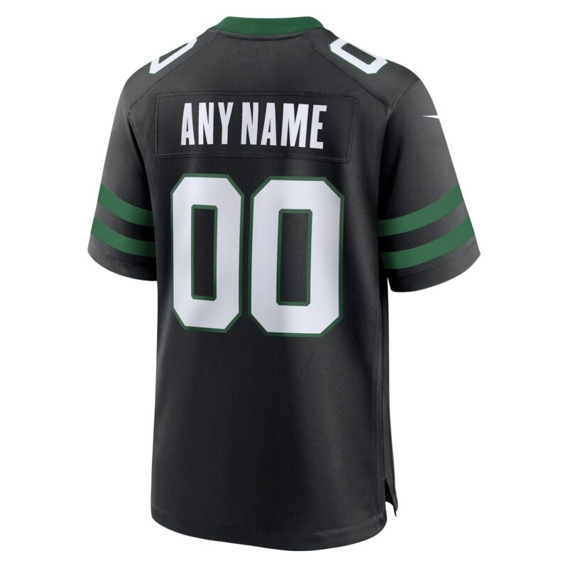 New York Jets Alternate Custom Game Jersey - Legacy Black - Image 3
