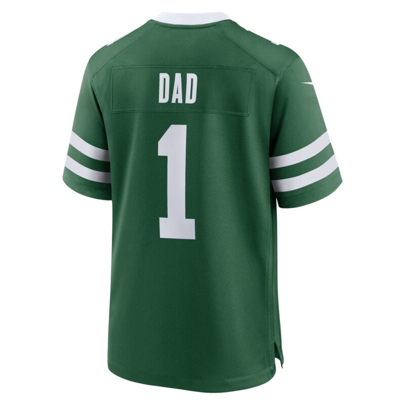 New York Jets #1 Dad Game Jersey - Legacy Green - Image 3