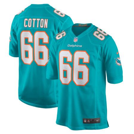Lester Cotton Sr. Miami Dolphins Home Game Player Jersey - Aqua