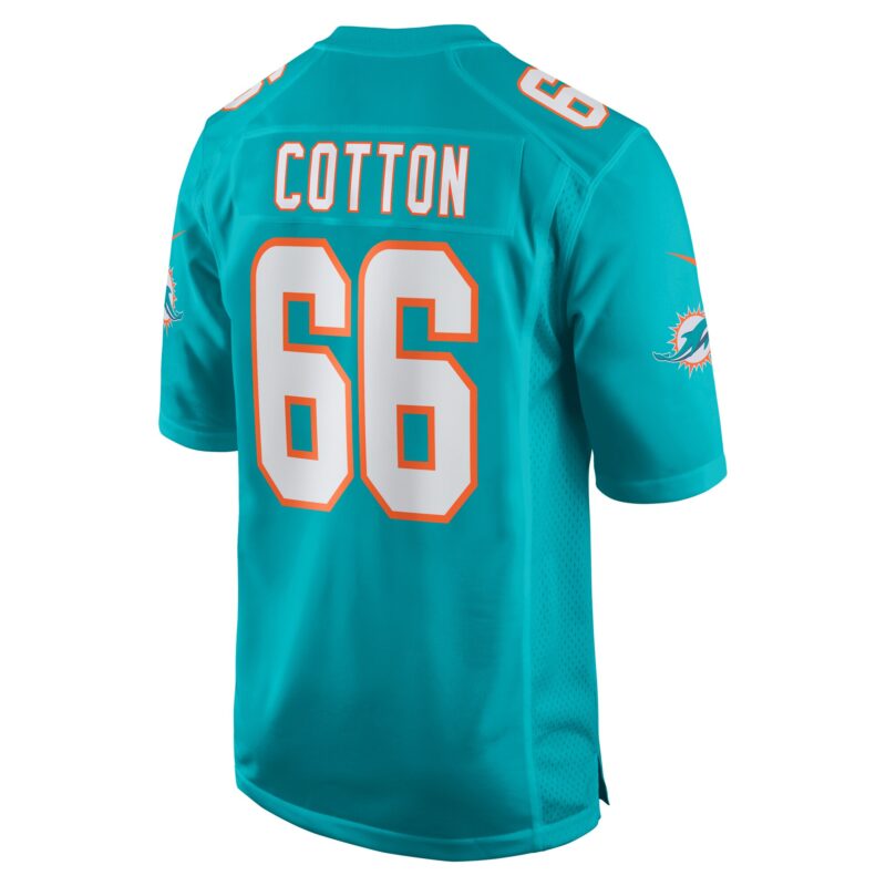 Lester Cotton Sr. Miami Dolphins Home Game Player Jersey - Aqua - Image 3