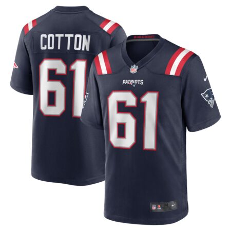 Lester Cotton Sr. New England Patriots Team Game Jersey - Navy