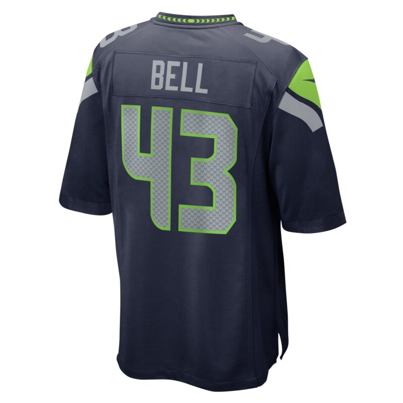 Levi Bell Seattle Seahawks Team Game Jersey - College Navy - Image 3