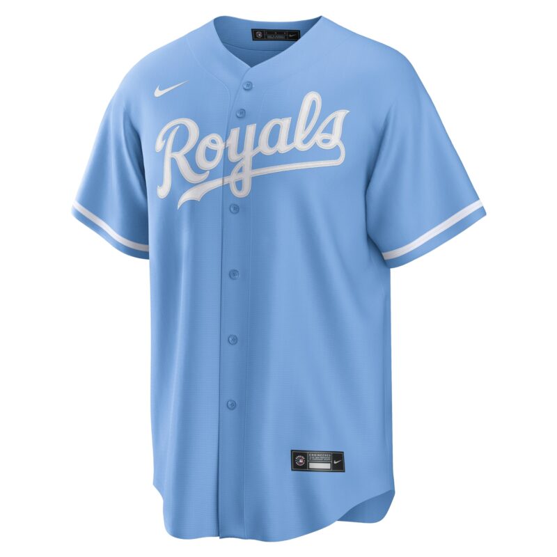 Kansas City Royals Alternate Team Logo Jersey - Light Blue - Image 2