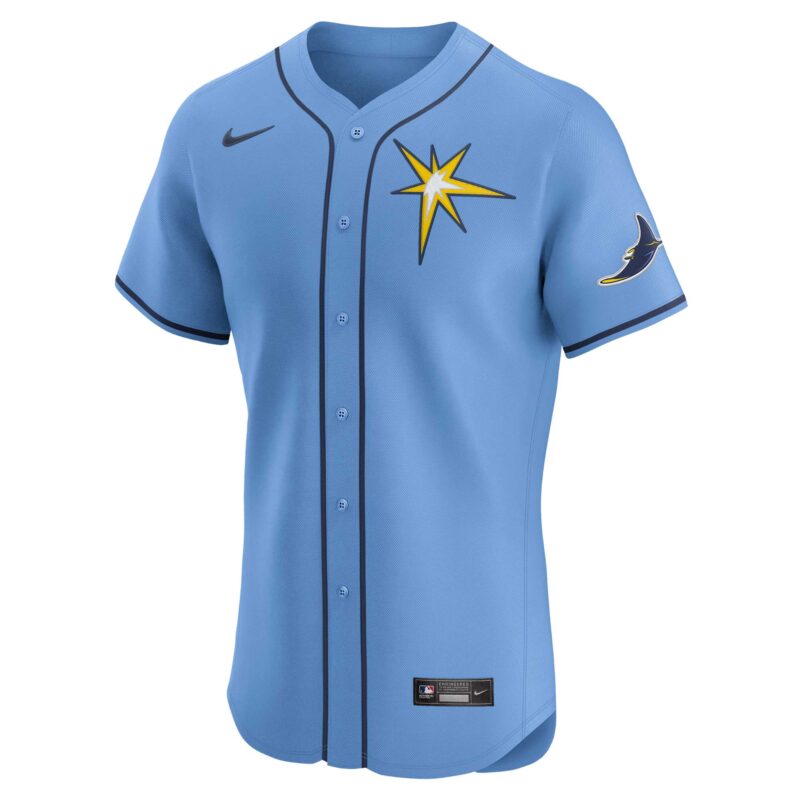 Tampa Bay Rays Alternate Vapor Premier Elite Patch Jersey - Light Blue - Image 2