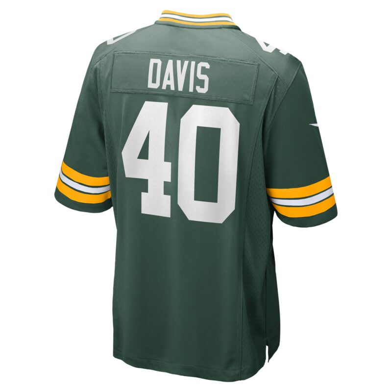 LJ Davis Green Bay Packers Game Jersey - Green - Image 3
