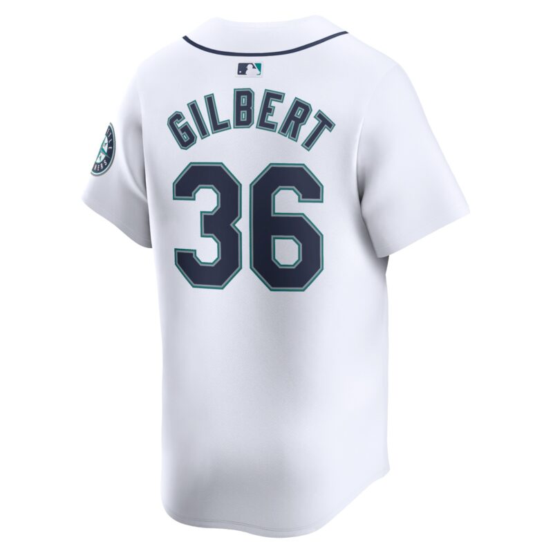 Logan Gilbert Seattle Mariners Home Limited Player Jersey - White - Image 3