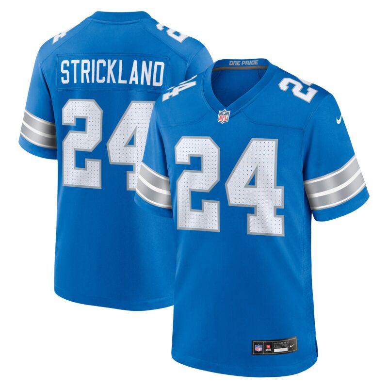 Loren Strickland Detroit Lions Team Game Jersey - Blue