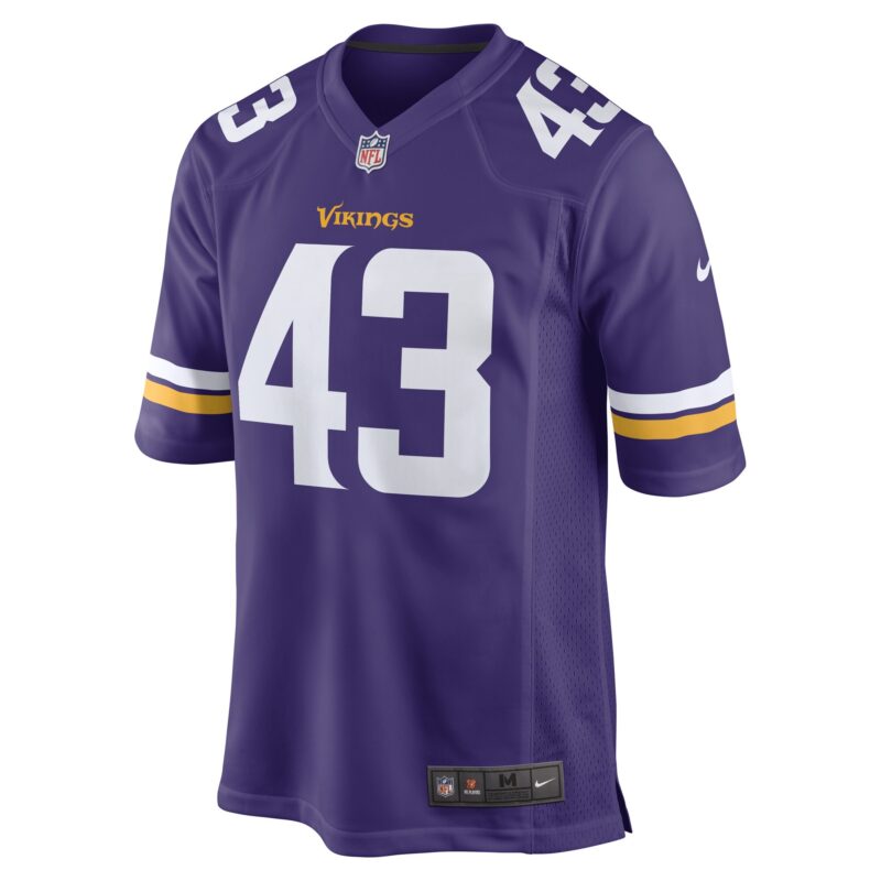 Luiji Vilain Minnesota Vikings Game Player Jersey - Purple - Image 2