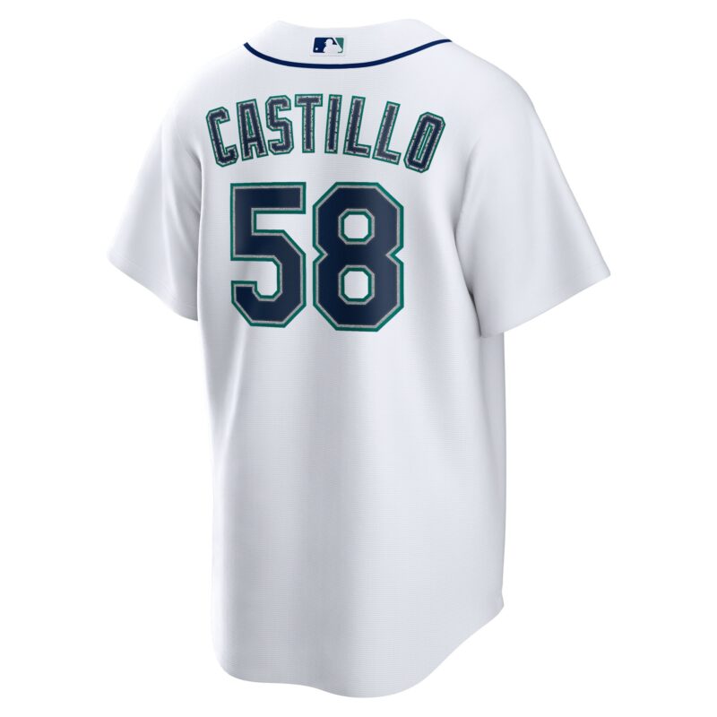 Luis Castillo Seattle Mariners Home Jersey - White - Image 3