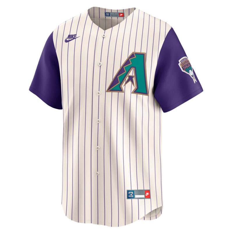 Luis Gonzalez Arizona Diamondbacks Throwback Cooperstown Collection Limited Jersey - Cream - Image 2