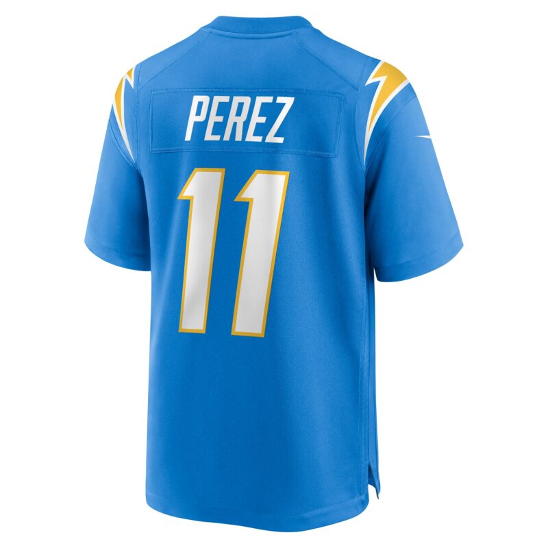Luis Perez Los Angeles Chargers Team Game Jersey - Powder Blue - Image 3