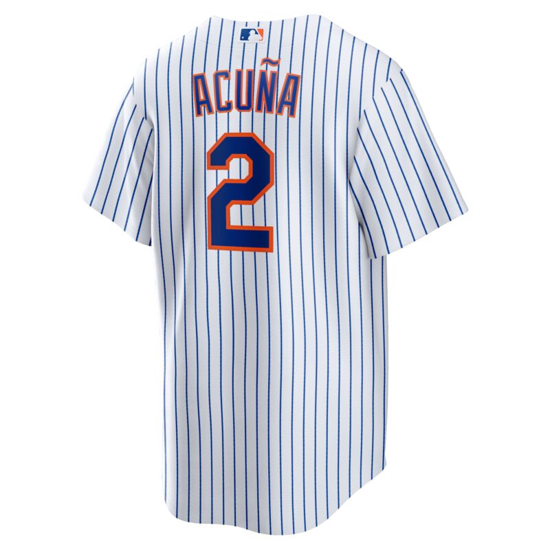 Luisangel Acuña New York Mets Home Player Jersey - White - Image 3