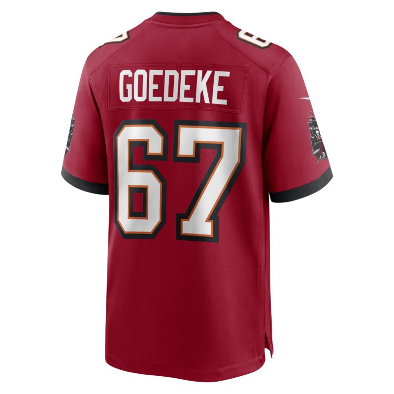 Luke Goedeke Tampa Bay Buccaneers Game Player Jersey - Red - Image 3