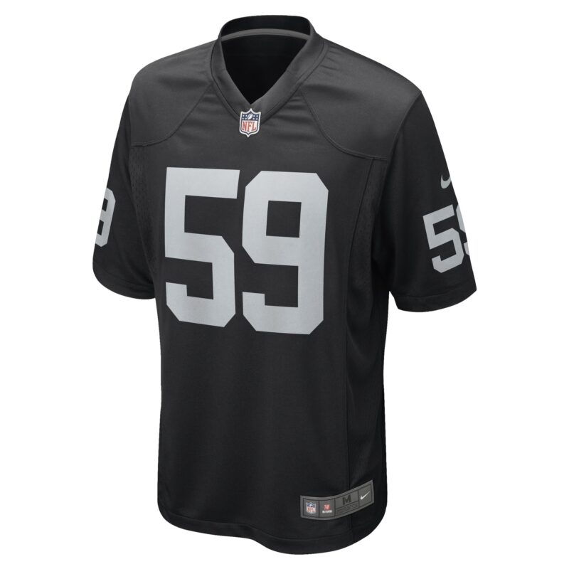 Luke Masterson Las Vegas Raiders Game Player Jersey - Black - Image 2