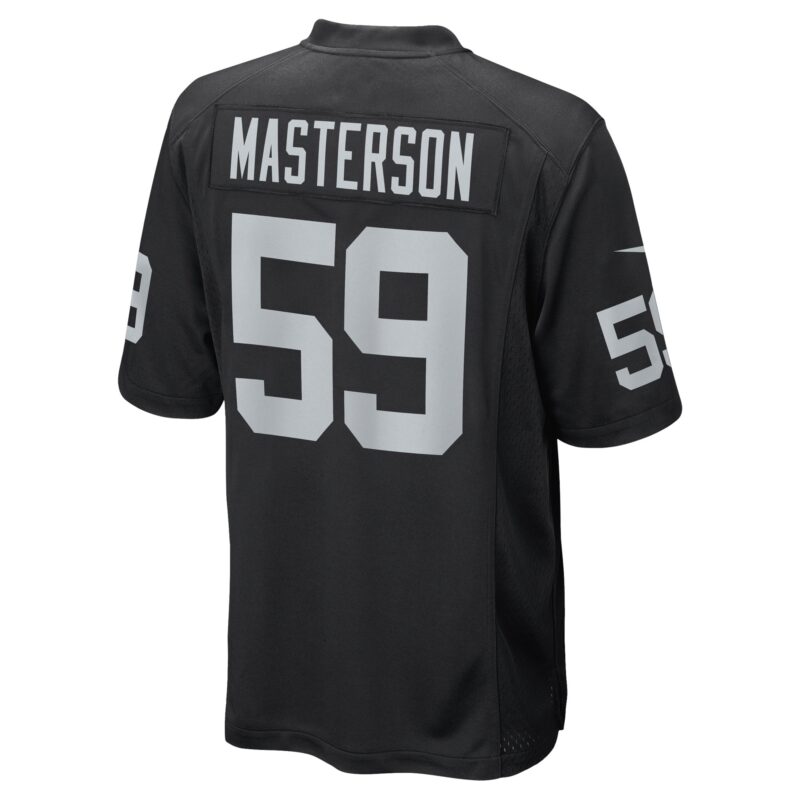 Luke Masterson Las Vegas Raiders Game Player Jersey - Black - Image 3