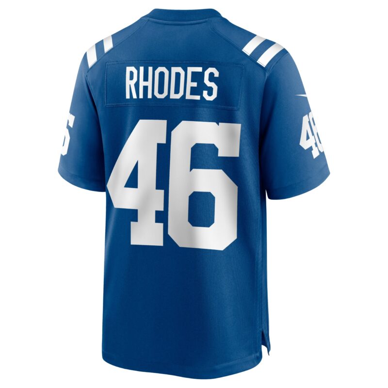 Luke Rhodes Indianapolis Colts Game Jersey - Royal - Image 3