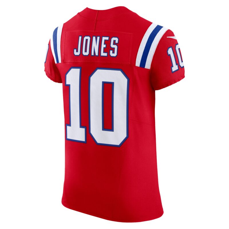 Mac Jones New England Patriots Alternate Vapor F.U.S.E. Elite Jersey - Red - Image 3