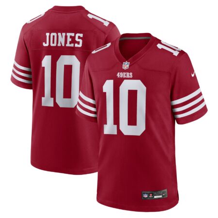 Mac Jones San Francisco 49ers Team Game Jersey - Scarlet