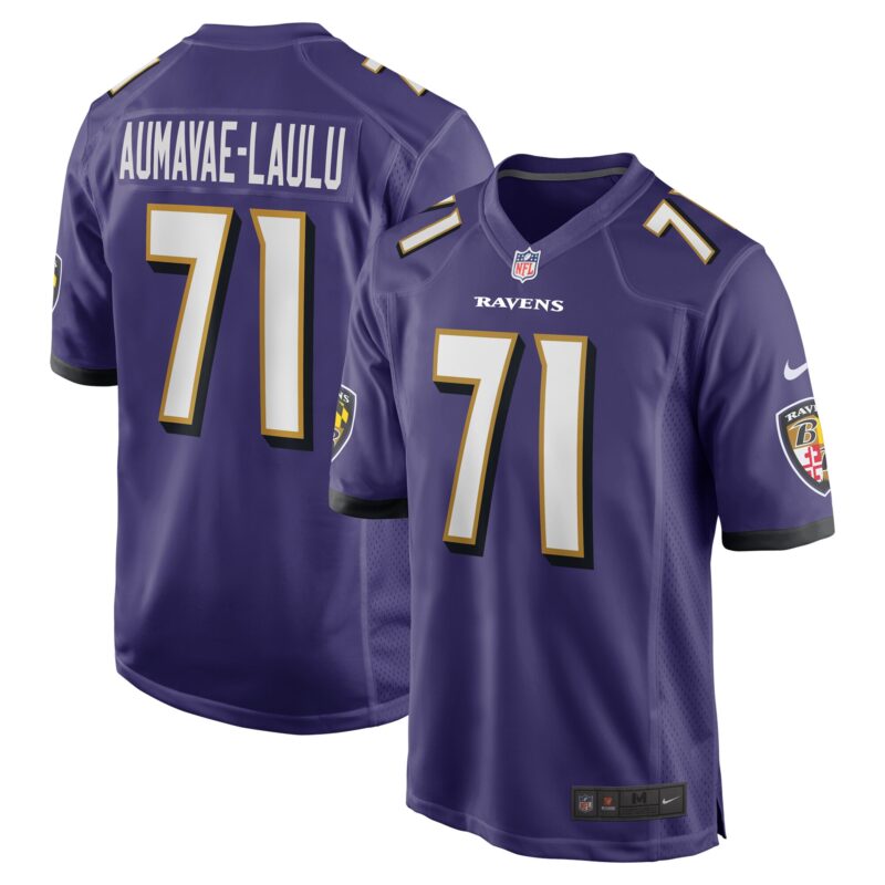 Malaesala Aumavae-Laulu Baltimore Ravens Team Game Jersey - Purple