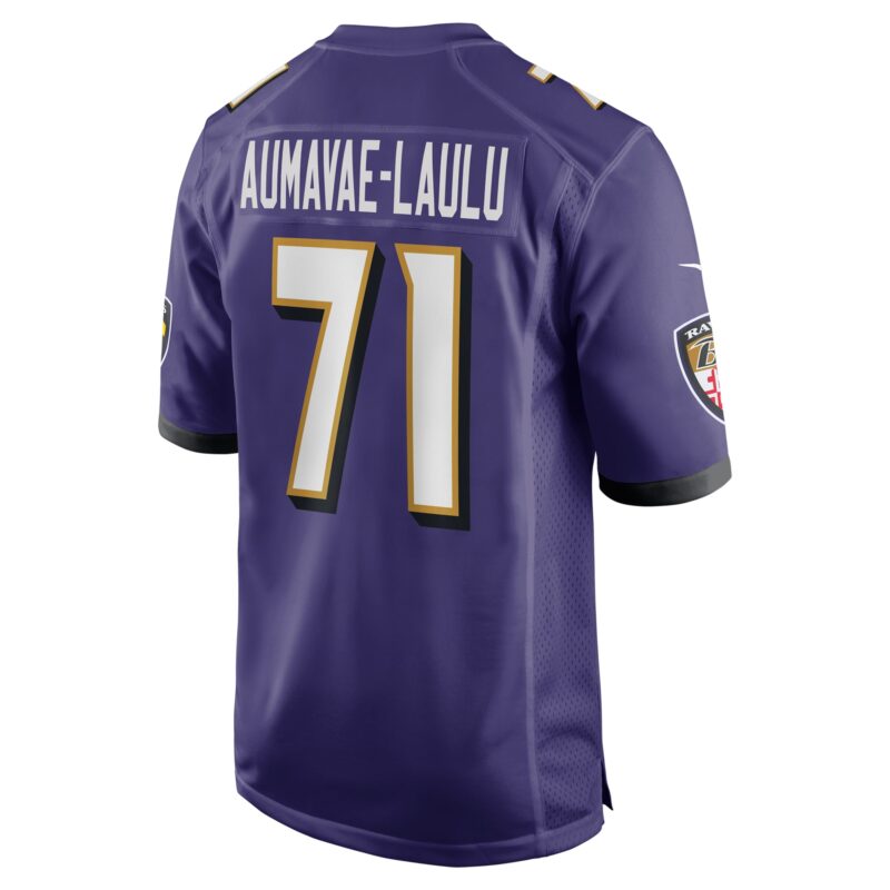 Malaesala Aumavae-Laulu Baltimore Ravens Team Game Jersey - Purple - Image 3