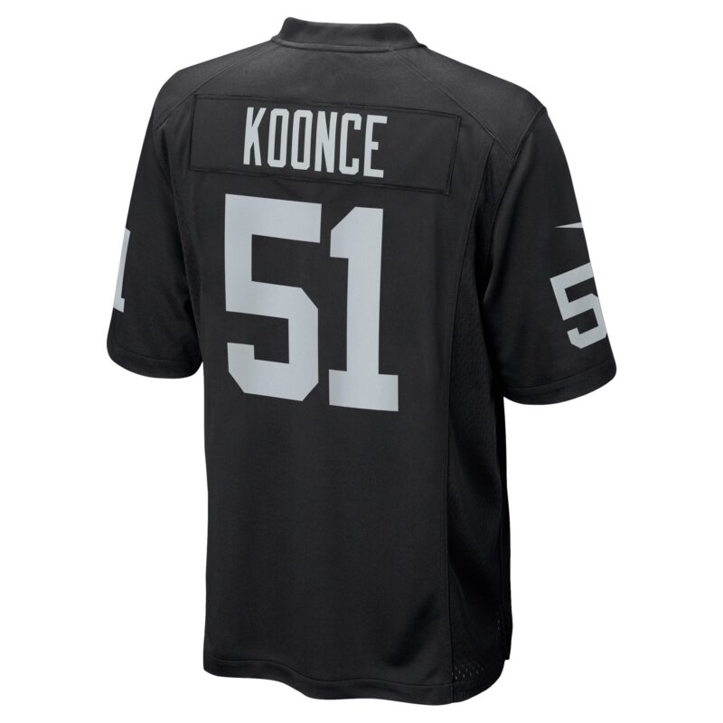 Malcolm Koonce Las Vegas Raiders Game Jersey - Black - Image 3