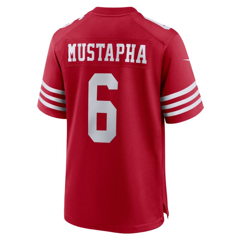 Malik Mustapha San Francisco 49ers Game Jersey - Scarlet - Image 3