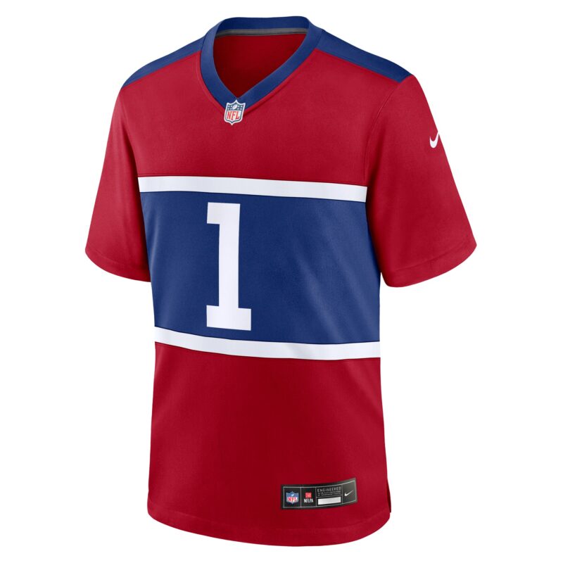 Malik Nabers New York Giants Alternate Game Jersey - Century Red - Image 2