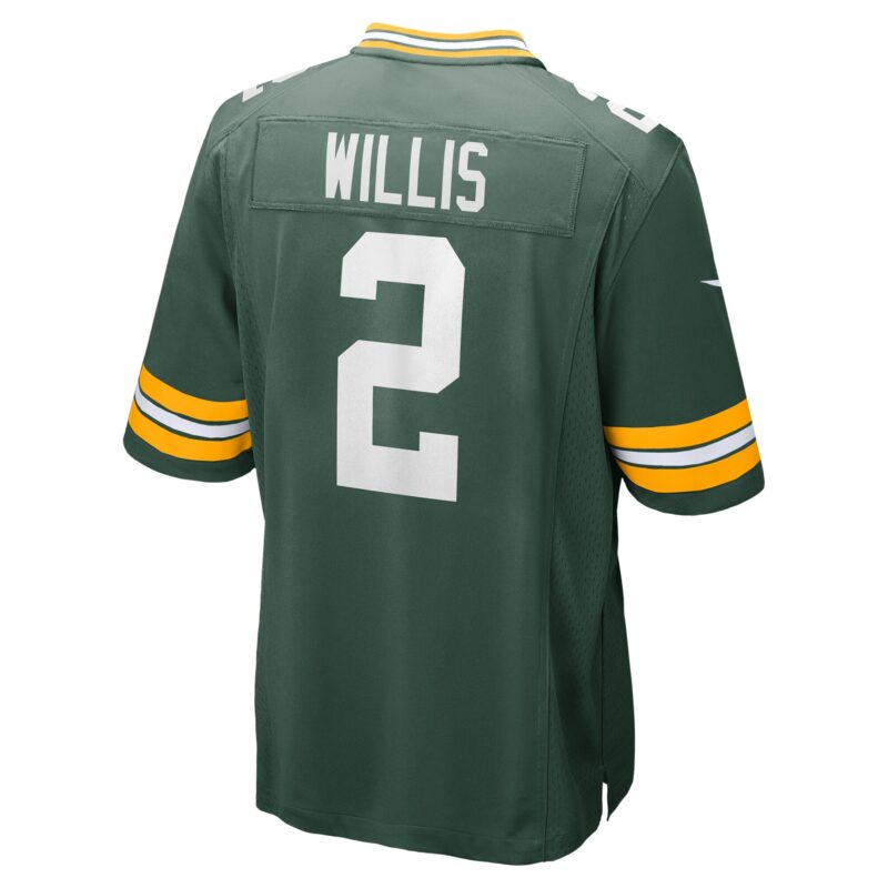 Malik Willis Green Bay Packers Game Jersey - Green - Image 3
