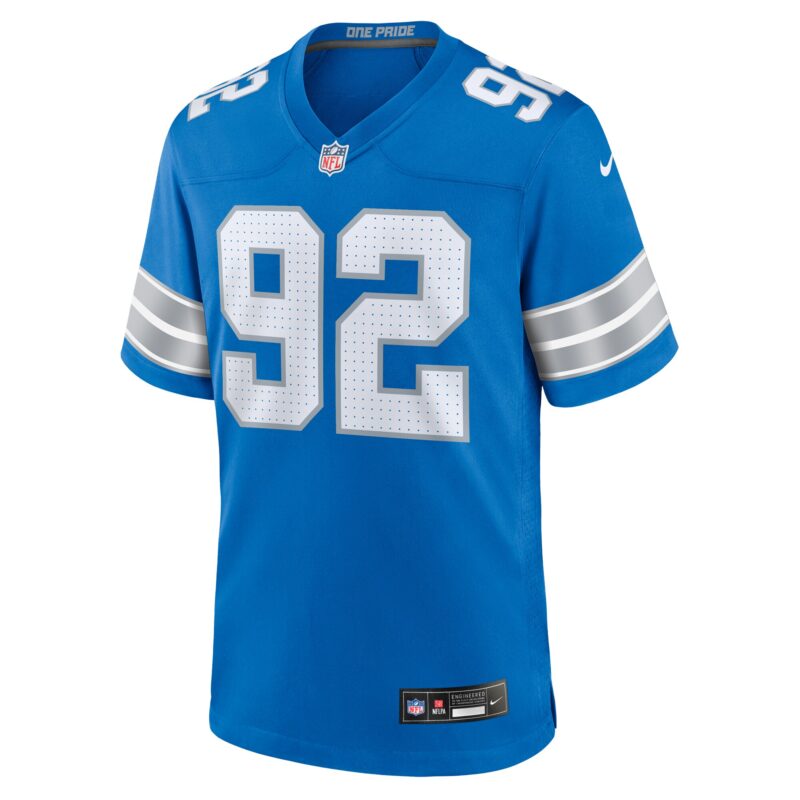 Marcus Davenport Detroit Lions Team Game Jersey - Blue - Image 2
