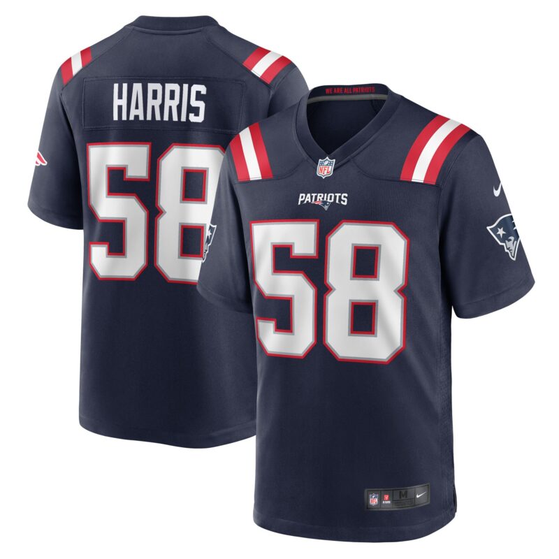 Marcus Harris New England Patriots Team Game Jersey - Navy