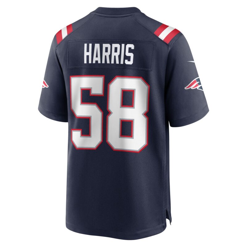 Marcus Harris New England Patriots Team Game Jersey - Navy - Image 3