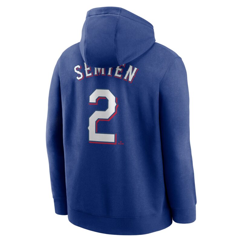 Marcus Semien Texas Rangers Player Name & Number Club Pullover Hoodie - Royal - Image 3