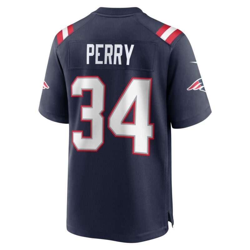 Mark Perry New England Patriots Team Game Jersey - Navy - Image 3
