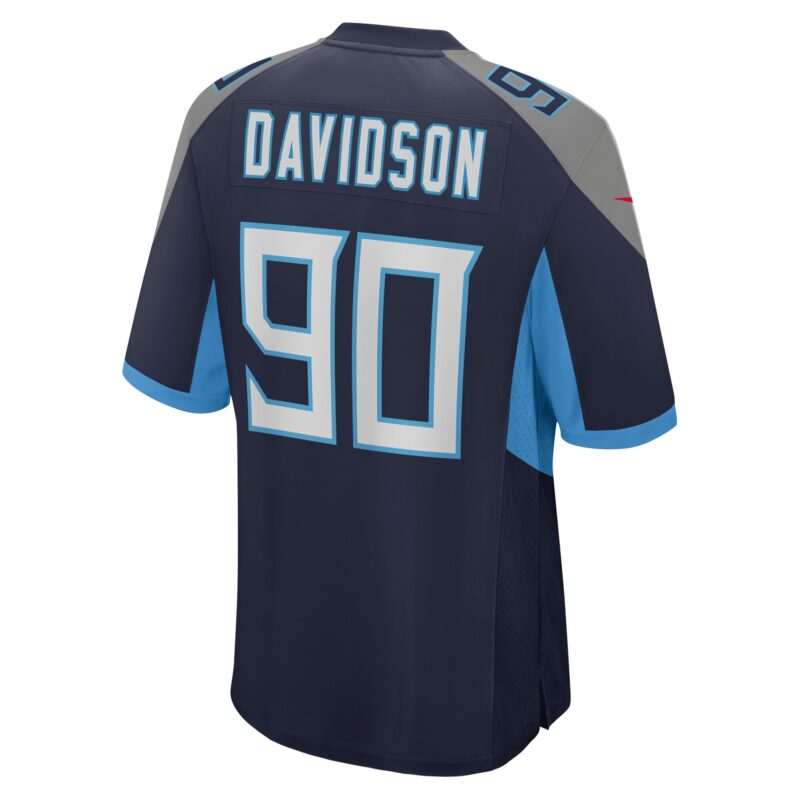 Marlon Davidson Tennessee Titans Game Jersey - Navy - Image 3