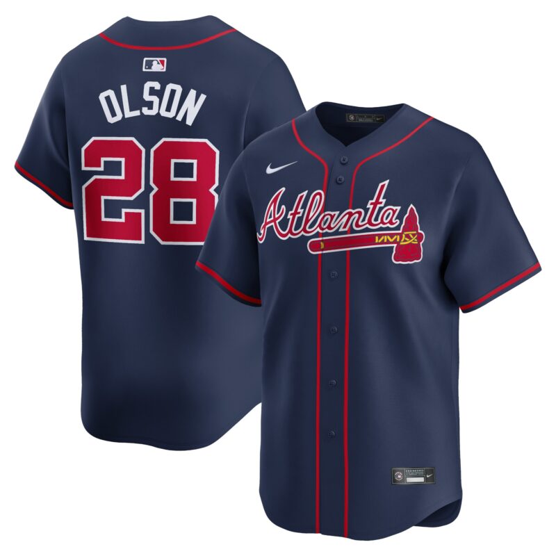 Matt Olson Atlanta Braves Alternate Limited Player Jersey – Navy