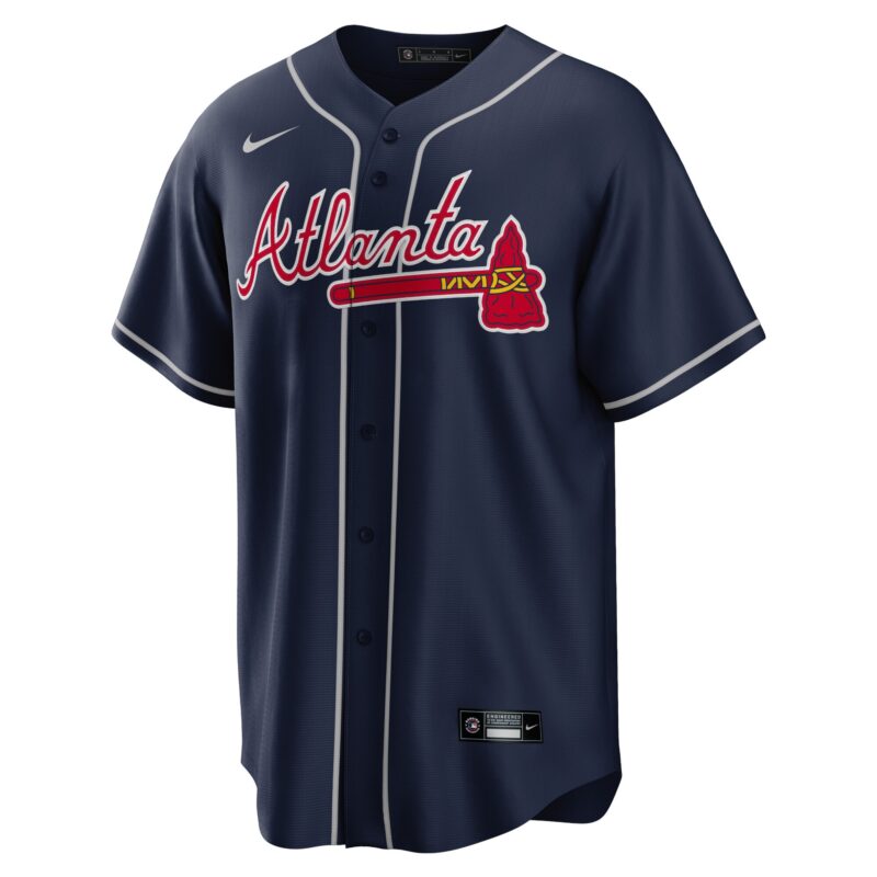 Matt Olson Atlanta Braves Big & Tall Alternate Player Jersey - Navy - Image 2