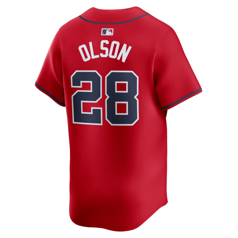 Matt Olson Atlanta Braves Alternate Limited Player Jersey – Red - Image 3