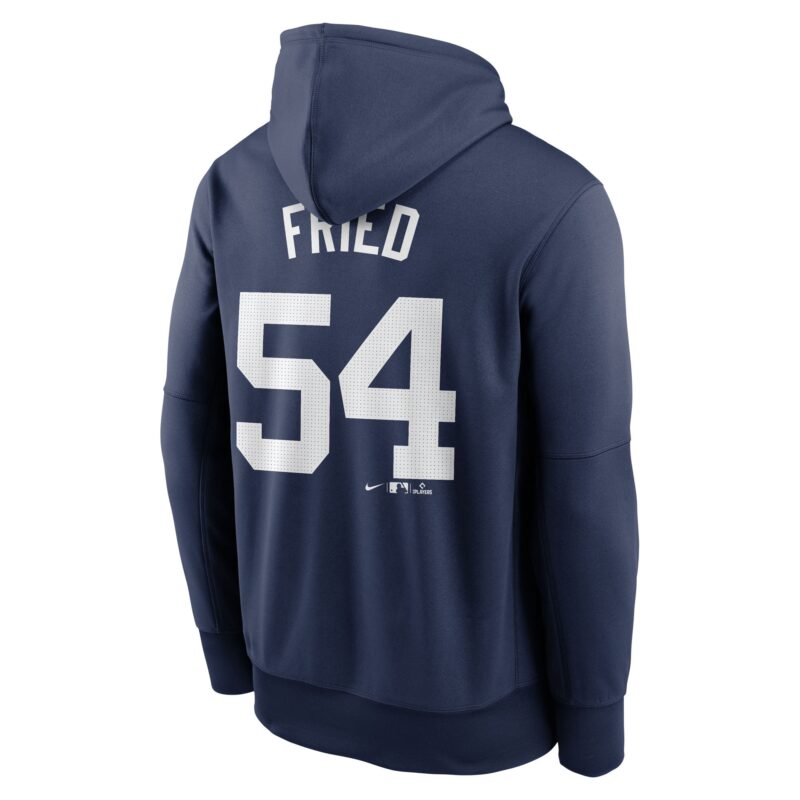 Max Fried New York Yankees Name & Number Pullover Hoodie - Navy - Image 3